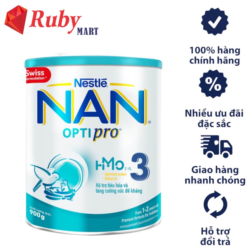 Sữa Bột Thuỵ Sĩ Nan Optipro Số 3 Mẫu Mới (1-2 tuổi)