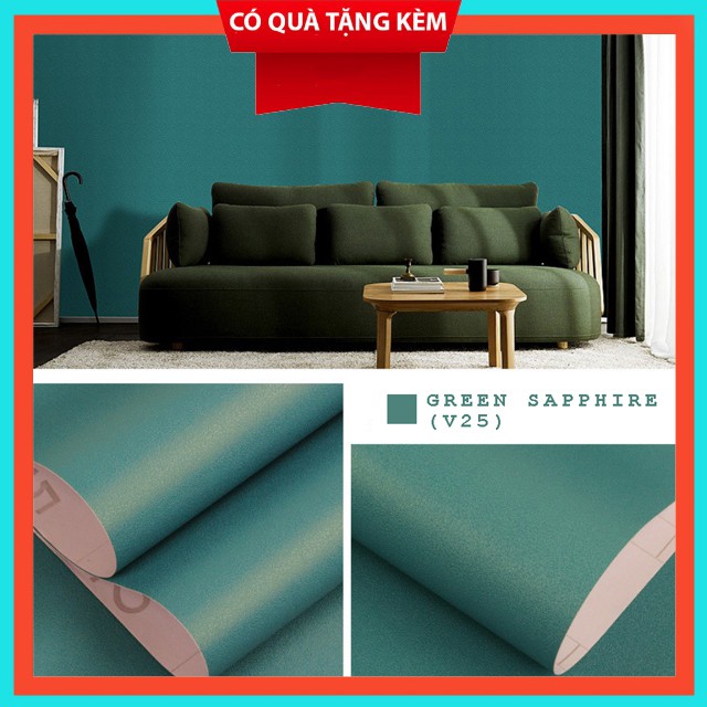Giấy dán tường Xanh Sapphire (V25) nhiều mẫu - khổ rộng 45cm (có sẵn keo)