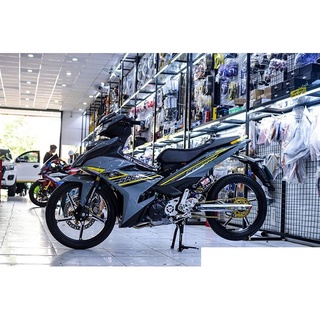 Tem trùm exciter 150 xám xi măng mẫu mới, độ team trùm decal xe máy ex dán đời 2015-2020