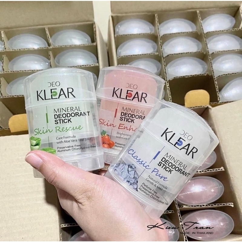 Lăn Nách Đá Khoáng Klear Thái Lan Khử Mùi, Khô Thoáng Cả Ngày