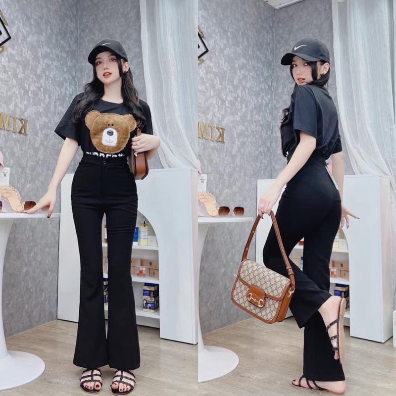 Quần Loe Dài Hàng cc L1 chất dày nặng tay, ảnh thật