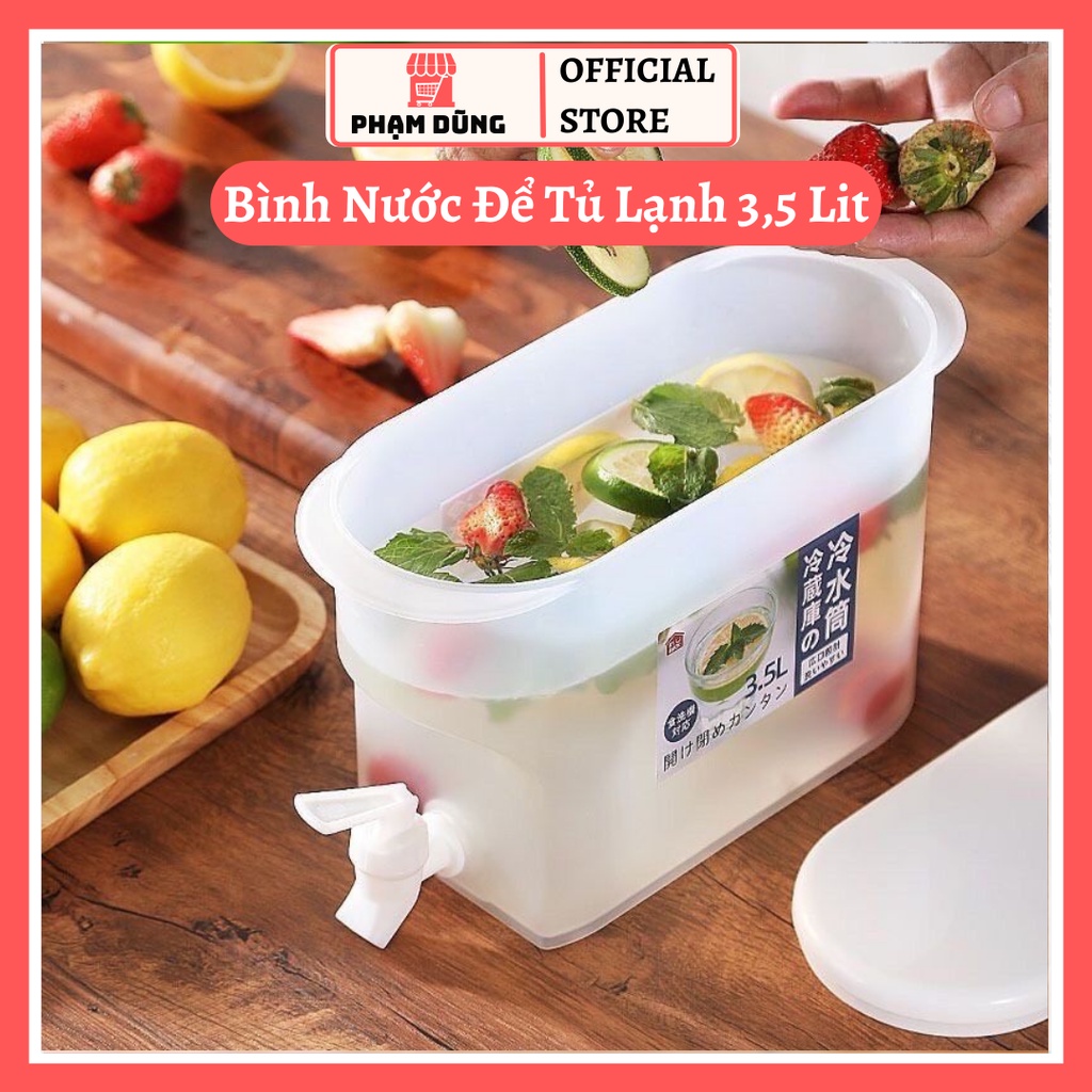 Bình để nước tủ lạnh 3,5 lít , bình để nước ép trái cây