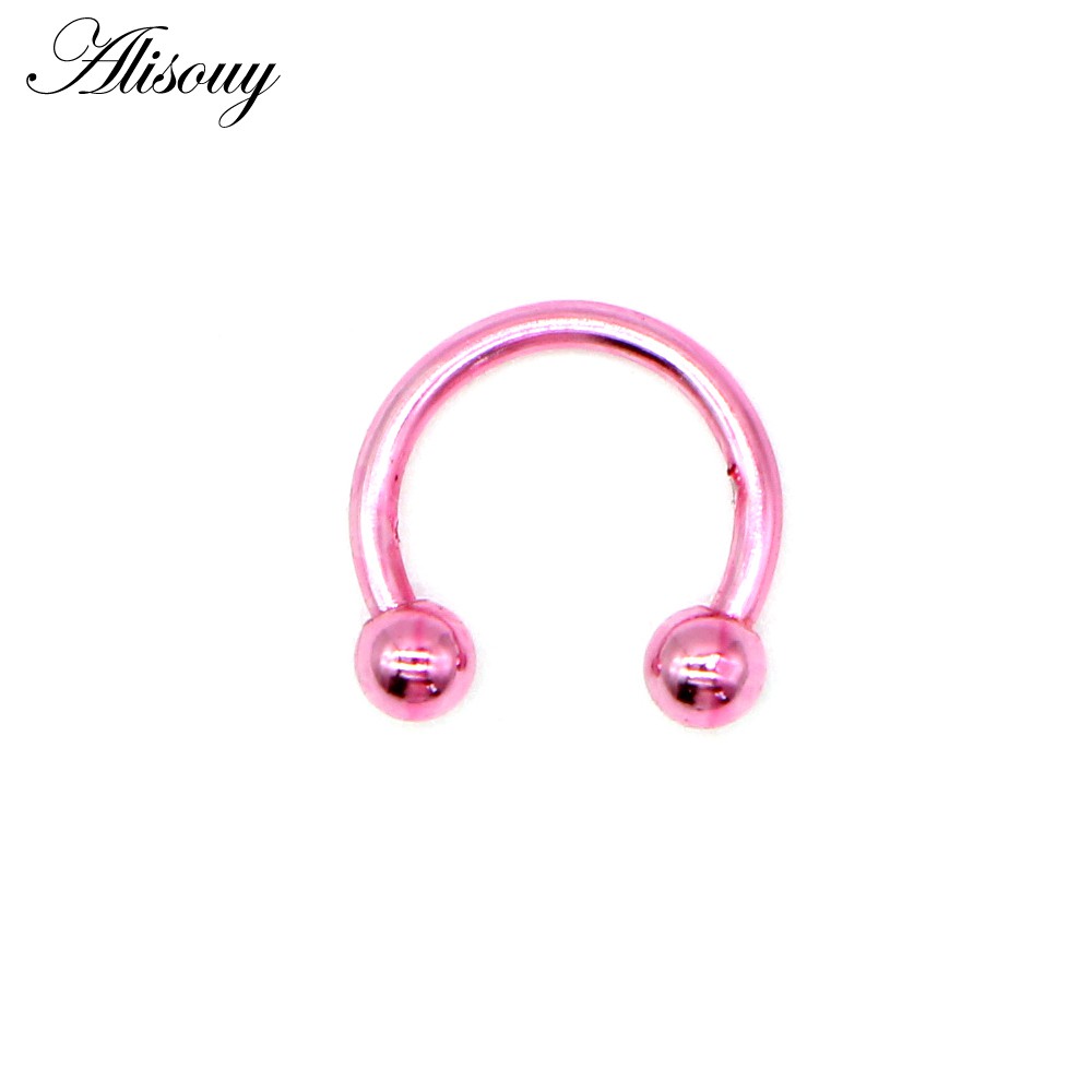 Alisouy 1 Khuyên Mũi / Tai / Mũi / Môi Bằng Thép Không Gỉ 16g