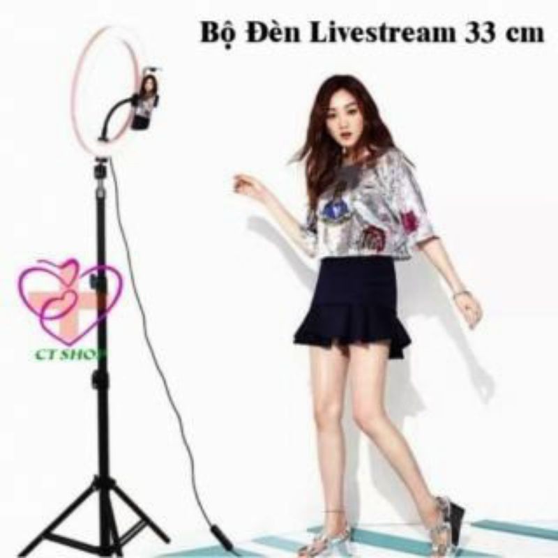 ĐÈN LED HỖ TRỢ LIVESTREAM 33CM MAKE UP,,