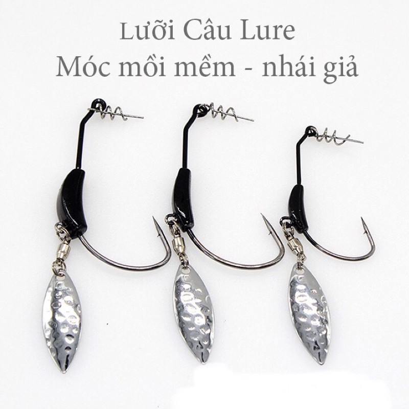 Lưỡi câu móc mồi mềm câu lure!