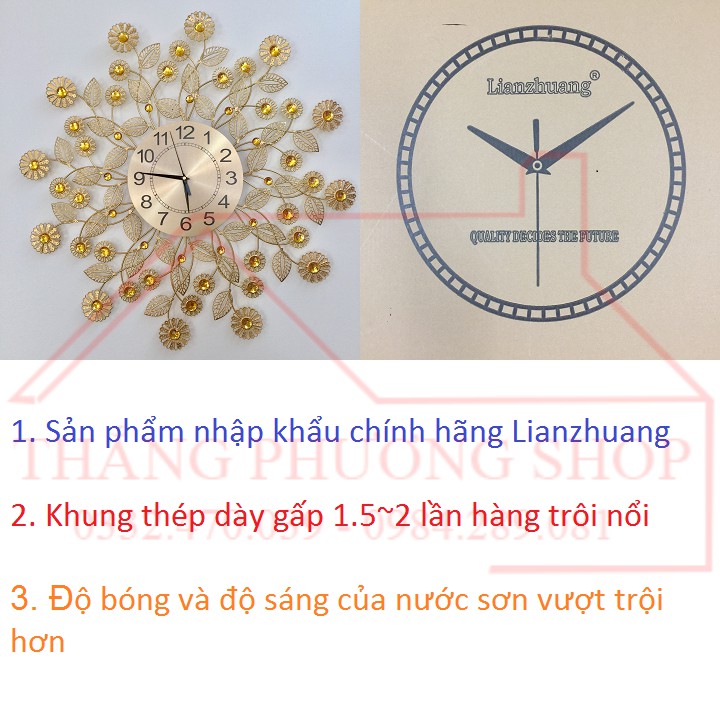 Đồng Hồ Treo Tường Hoa Mai TP-010 (Hàng Chính Hãng Lianzhuang)