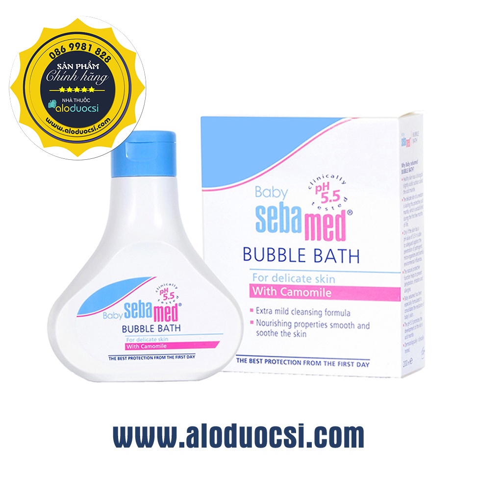 Sữa tắm dịu nhẹ cho bé Sebamed pH5.5 (Sebamed Baby Bubble Bath) 200ml, 500ml, 1000ml - Chính hãng