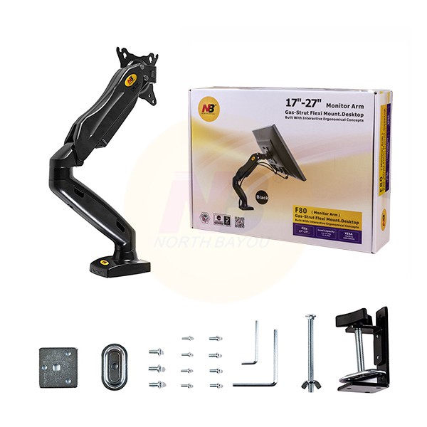 GIÁ TREO MÀN HÌNH MÁY TÍNH GẮN BÀN F80  15″- 32″  HÀNG NHẬP KHẨU | BigBuy360 - bigbuy360.vn