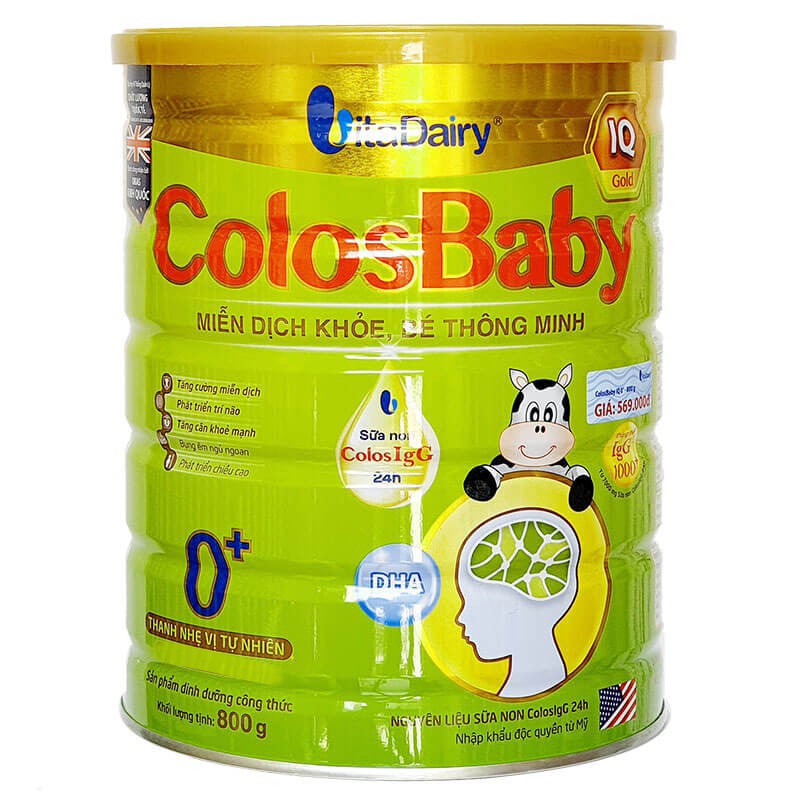 Sữa non ColosBaby IQ Gold số 0+ lon 800g