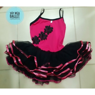 Váy múa ballet 2 dây ba hoa (có sỉ từ 5c)