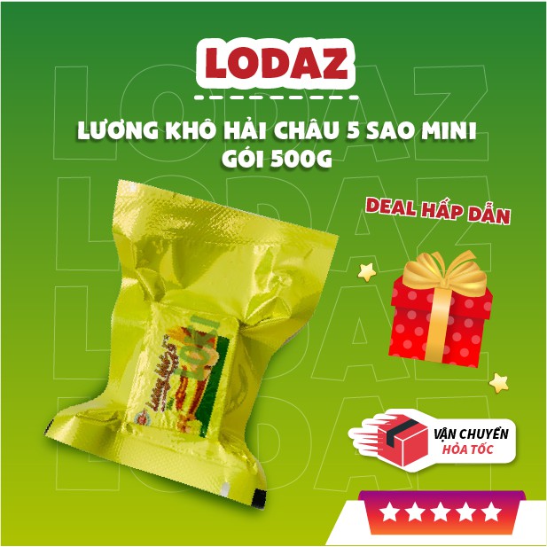 Lương khô Hải Châu 5 sao mini gói 500gr, lương khô siêu ngon, gói nhỏ tiện lợi, ăn kèm bữa phụ