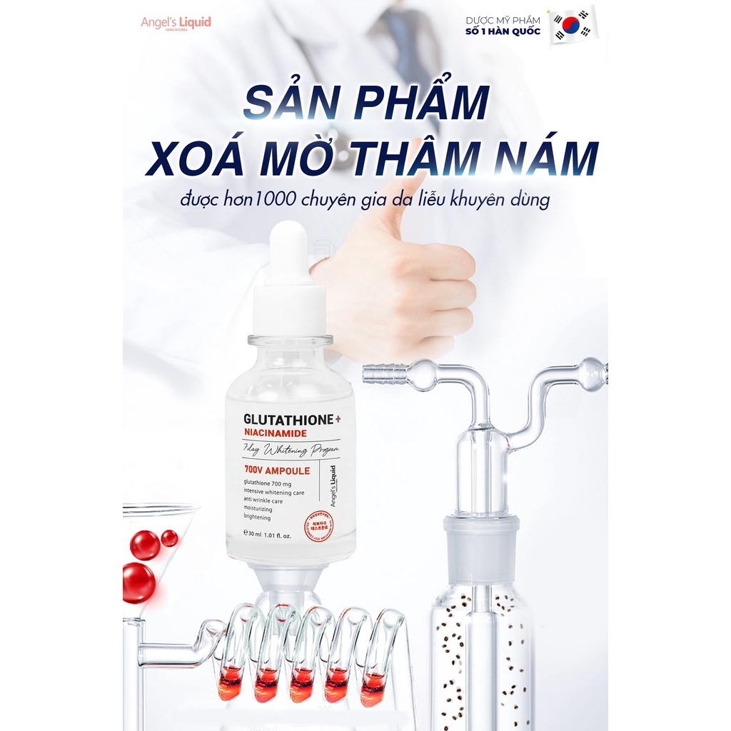 Huyết Thanh Angel's Liquid Glutathione Niacinamide 7Day Whitening Program 700V Ampoule - 30ml
