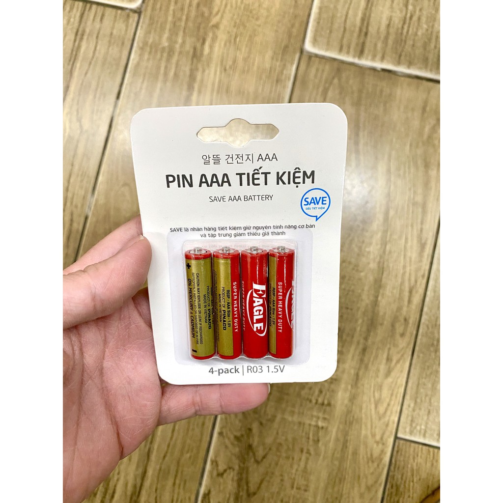 VỈ 4 VIÊN PIN AAA PINACO SIÊU TIẾT KIỆM, combo 4 pin 3A, pin gắn remote, máy nghe nhạc, đồ chơi, đồ điện tử, pin tốt rẻ