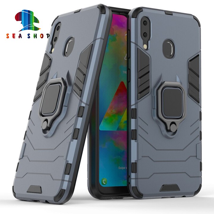 [TẶNG KÍNH CƯỜNG LỰC FULL] Ốp Samsung Galaxy M20 - BATMAN / IRON MAN iRing chống sốc