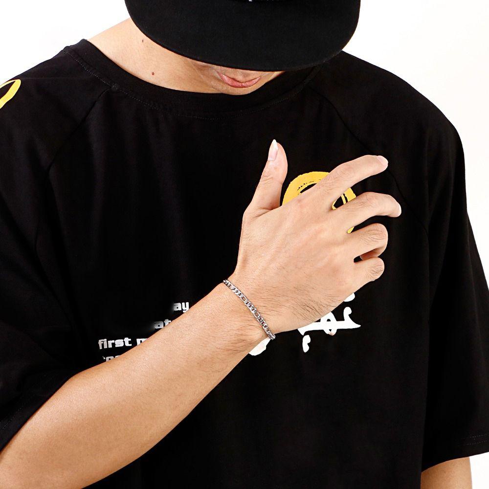 Vòng Đeo Tay Bằng Thép Không Gỉ Phong Cách Hiphop Dành Cho Nam Nữ