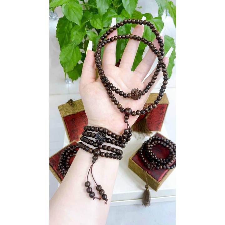 CHUỖI VÒNG TAY TRẦM HƯƠNG 108 HẠT, TRANG SỨC PHONG THỦY Ý NGHĨA