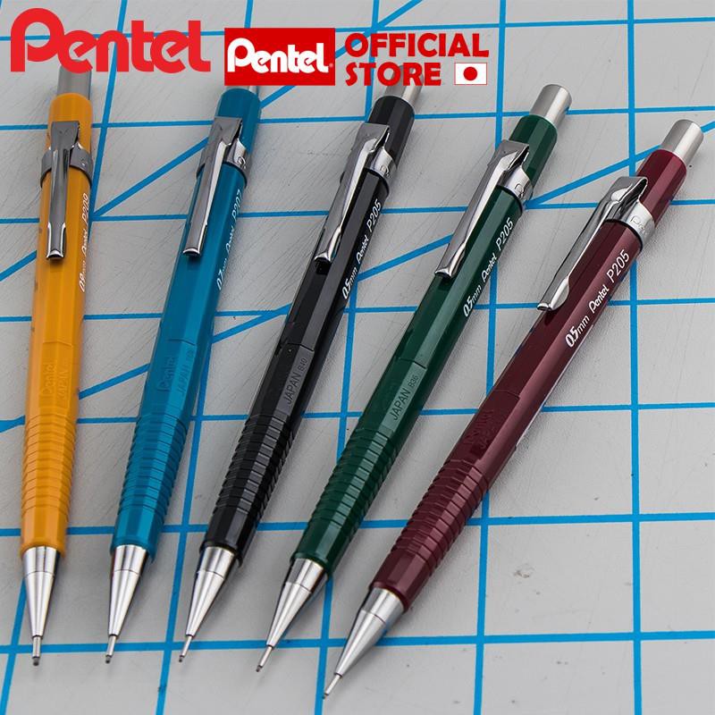 Bút chì kim Pentel P205| Vỏ Kim Loại| Kích Cỡ Ngòi 0.5mm