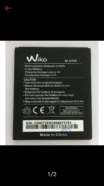 Pin wiko Bloom