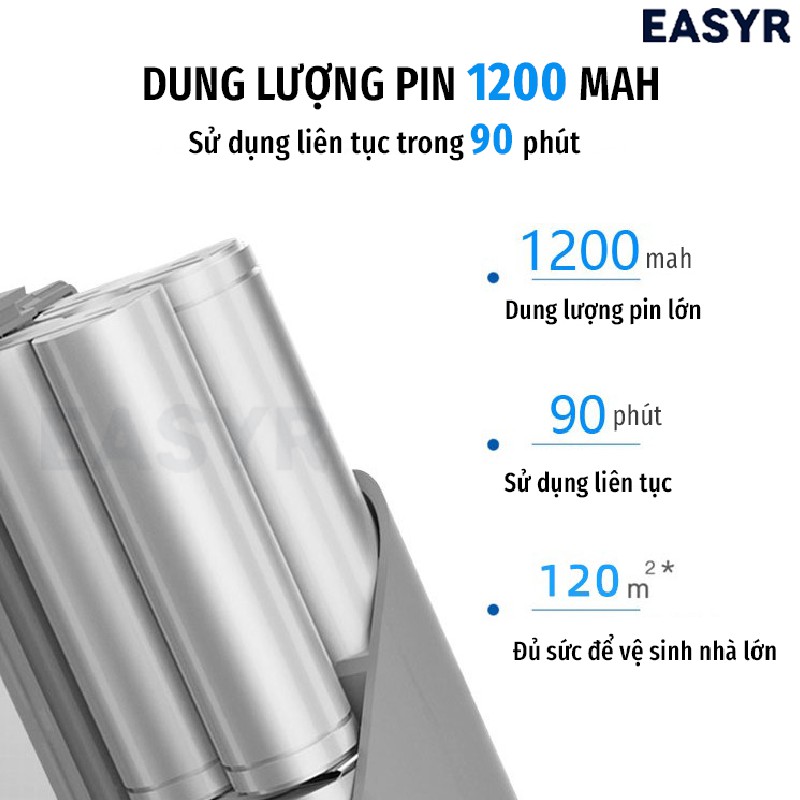 [BH 1:1] ROBOT HÚT BỤI THÔNG MINH 4 TRONG 1 EASYR [FREESHIP] QUÉT, HÚT, LAU, XÔNG NHÀ CÙNG TRONG 1 MÁY, HÚT MẠNH 1800PA