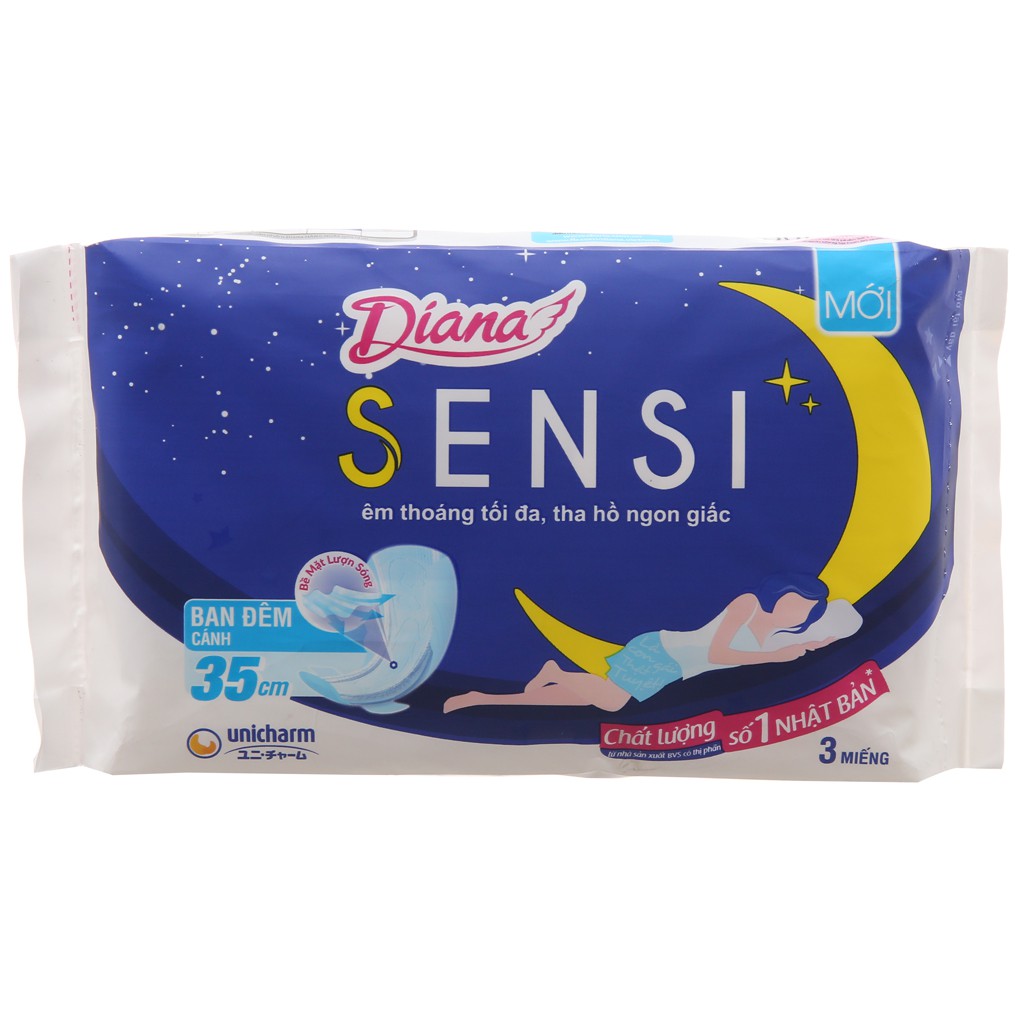 1 Gói Diana Sensi Ban Đêm 35cm (3 Miếng)