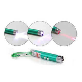 Móc khóa đèn pin  3 trong 1 khiêm bút trình chiếu soi tiền giả.
