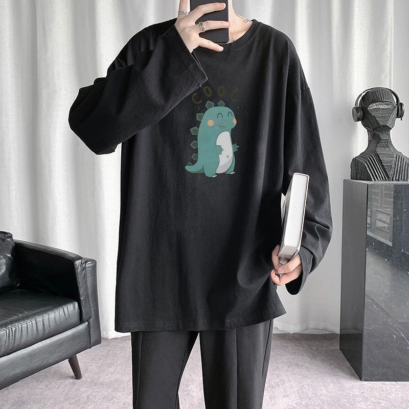 Áo thun tay dài cổ tròn unisex COOC AD171 phông form rộng freesize oversize thời trang phong cách Hàn Quốc | BigBuy360 - bigbuy360.vn