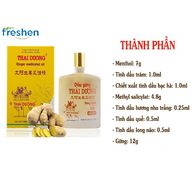 Dầu Gừng Thái Dương 6ml