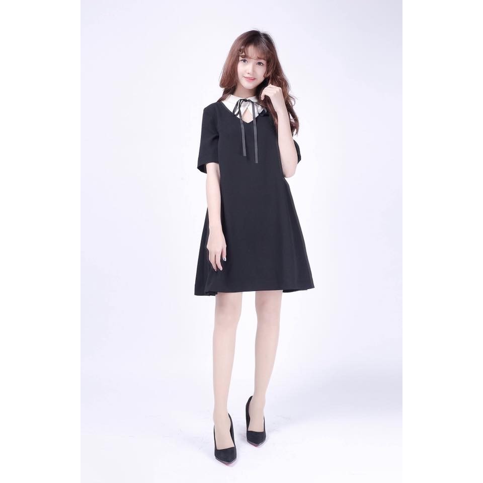 Đầm suông nơ cổ siêu dễ thương Annie Dress - D0078