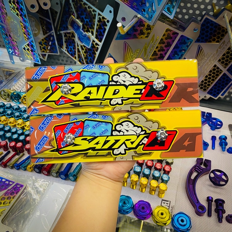 Bảng Mica thái lan gắn cho xe Raider Satria tặng Ốc Salaya