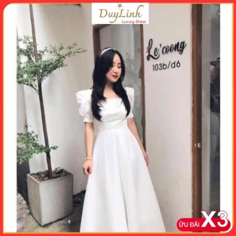 Đầm dự tiệc trắng xòe nơ lưng Cindy Dress sang trọng | BigBuy360 - bigbuy360.vn