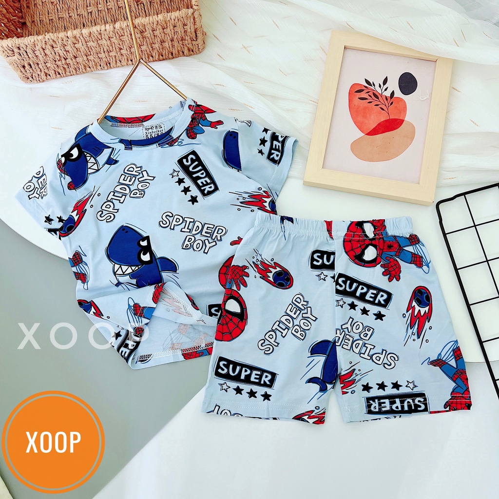 B1-nhí(10-16kg) Sale !!!  Bộ cộc xuất hàn in tràn chất cotton lạnh hàng quảng châu (SP002123 ) shop phúc yến