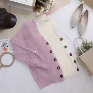 Áo khoác len vặn thừng siêu mịn khuy[ẢNH THẬT TẠI SHOP]