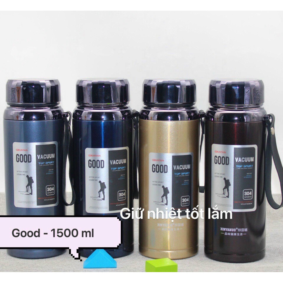 BÌNH GIỮ NHIỆT  LẮP KIM CƯƠNG CAO CẤP 1500ml , giữ nóng giữ lạnh