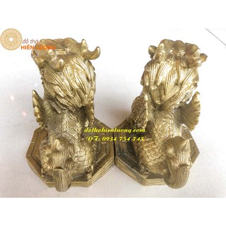 Đôi Kì Lân Ngồi Bệ Bát Quái (1 Đôi)