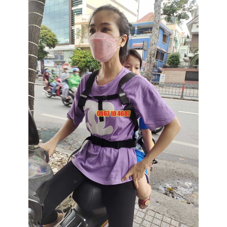 Đai đi xe máy dành cho người già, người lớn tuổi và trẻ em, em bé, đi phượt - Dây đai song hành đi xe máy
