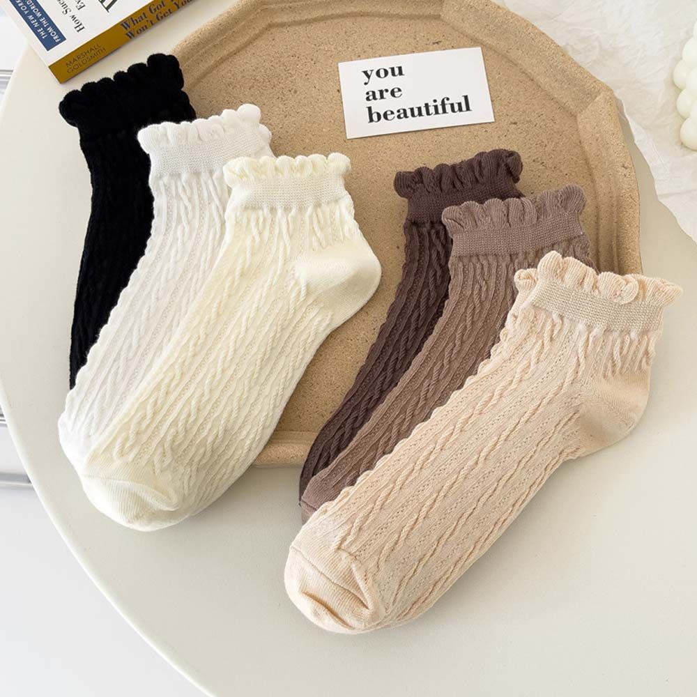 Vớ cotton cổ thấp nhiều màu dễ thương phong cách Harajuku cho nữ sinh