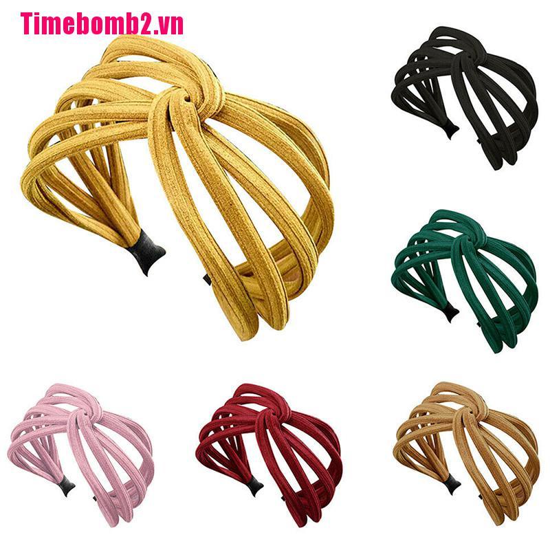 ### Băng Đô Cài Tóc Đính Nút Thời Trang Cho Nữ