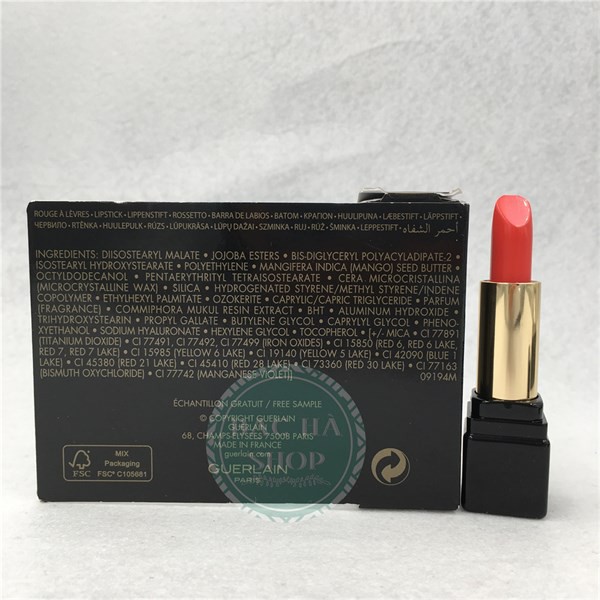 Guerlain Son Kiss Kiss Cream Shaping Lip Color #344 Sex Coral 1,4g