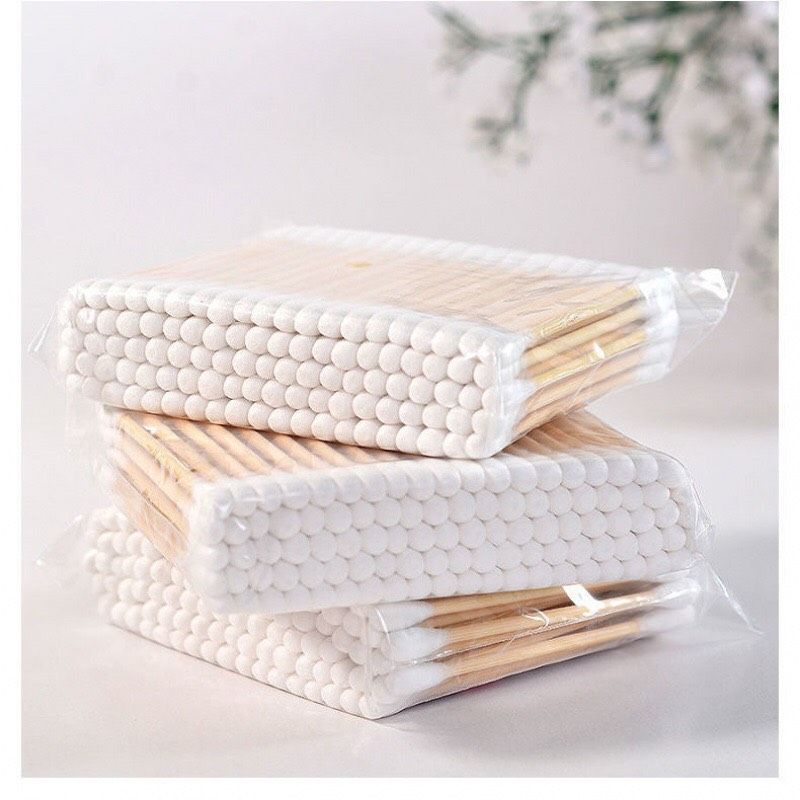 Bịch tăm bông 100 que thân gỗ