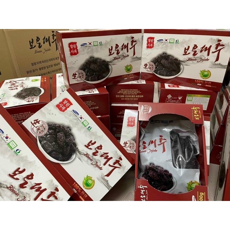 Mứt táo đen hàn quốc, mức táo đen Hàn Quốc sấy khô loại 1