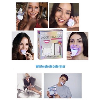 Set tẩy trắng răng WHITE GLO White Accelerator Blue light - Hàng Úc