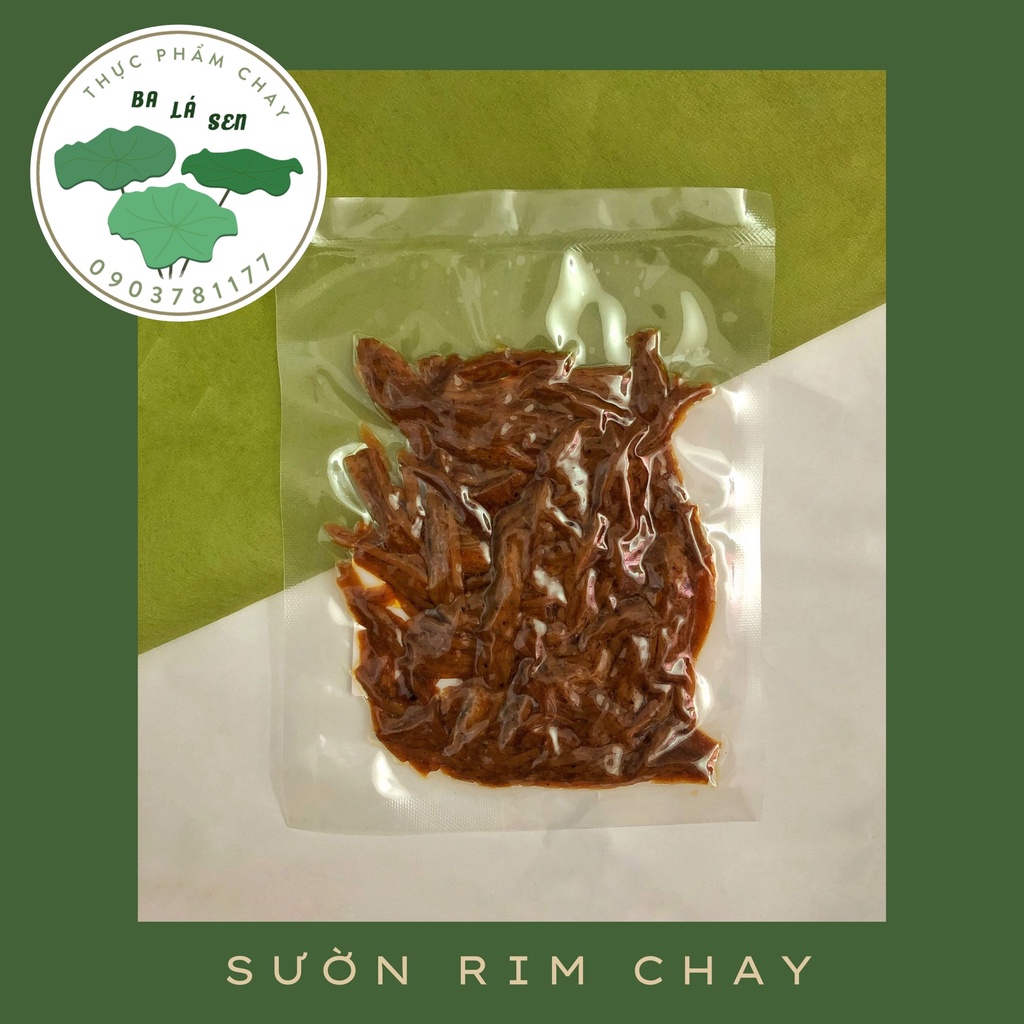 Sườn non chay rim Ba Lá Sen chế biến sẵn, bảo quản lâu 100g