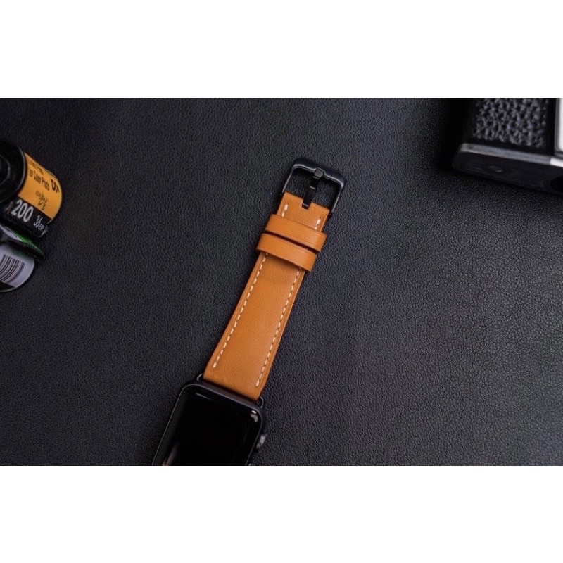 Dây đeo đồng hồ AP Watch S1/S2/S3/S4/S5/S6/S7/S8 - 38/40/41mm, 42/44/45mm Da Genuine Leather Watchband i.Value Cam