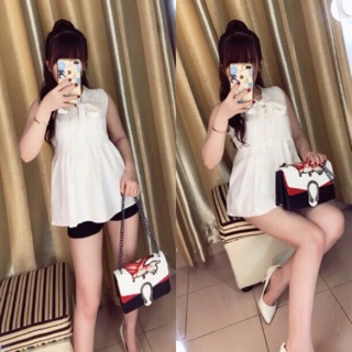Áo Peplum Phối Ren Quãng Châu