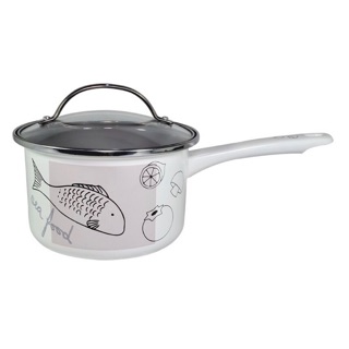 Quánh bột thép tráng men Cheftina Saucepan 16cm Cao cấp