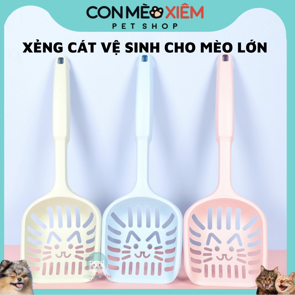 Xẻng cho mèo xúc cát nhựa lớn 40cm hốt phân cát cho mèo đi vệ sinh đồ dùng cho mèo Con Mèo Xiêm