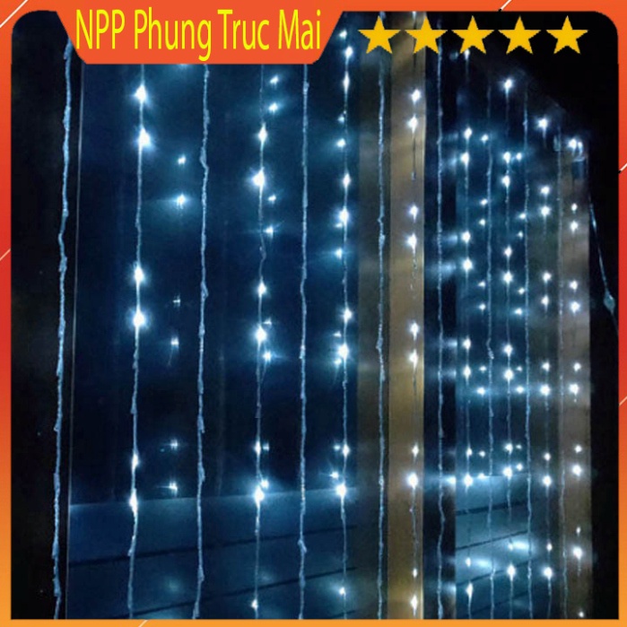 Bộ Đèn Led Thả Rèm Mưa Rơi/ Thác Nước - Đèn Nháy Thả Mành 10 Sợi 2m [có video] tết 2023