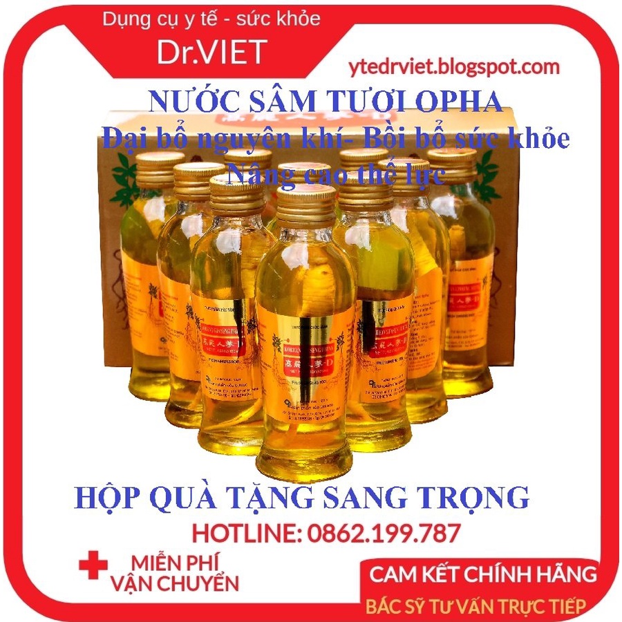 NƯỚC CỦ NHÂN SÂM TƯƠI OPHA- Bồi bổ sức khoẻ, tăng cường sinh lý, làm đẹp da, giữ vóc dáng, nâng cao thể lực, cường dương