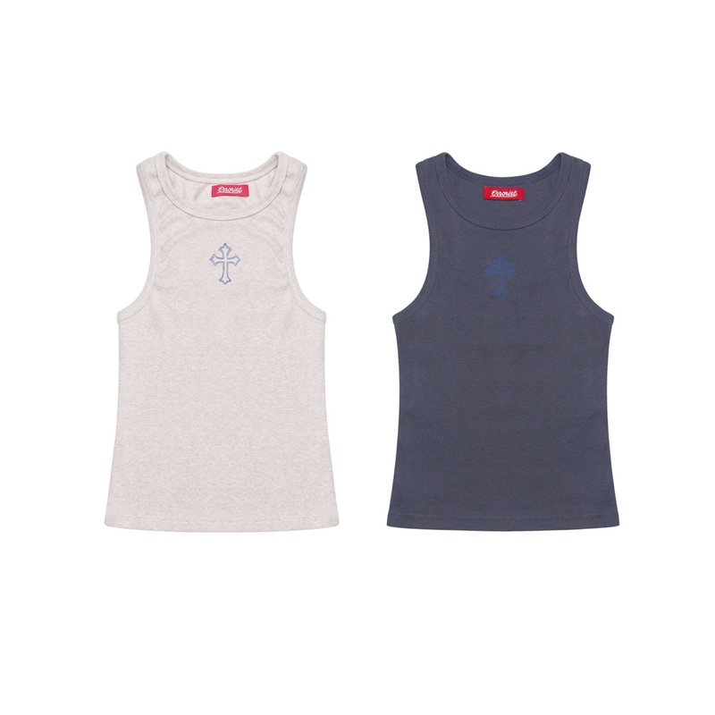Áo ERRORIST cross sleeveless xanh / be