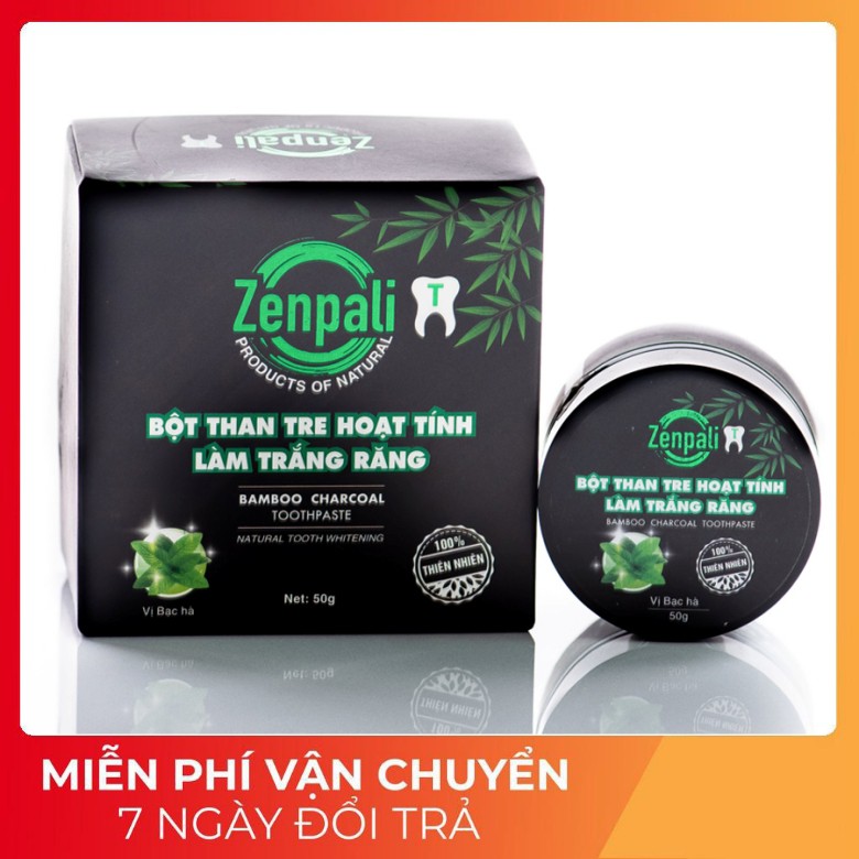 RẺ VÔ ĐỊCH Bột trắng răng than tre hoạt tính Zenpali - Hàng cao cấp ( Hiệu quả sau 7 ngày sử dụng )